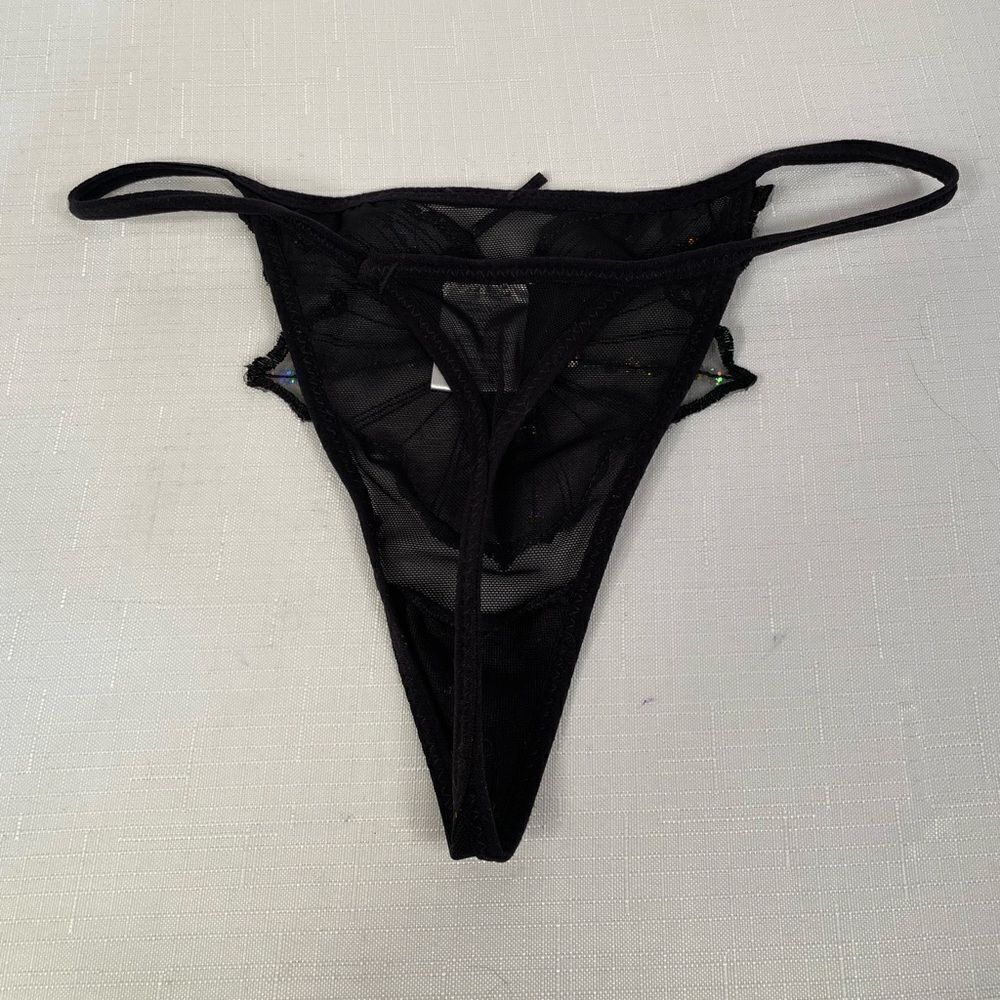 BLACK SEQUIN G-STRING SIZE 7 by INTIMATES NWOT - Picture 5 of 5